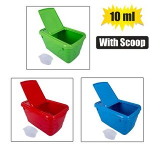STORAGE CONTAINER FLIP LID 10L W/SCOOP