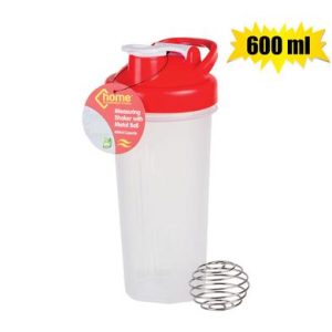 MEASURING-SHAKER PL 600ml W/MTL BALL