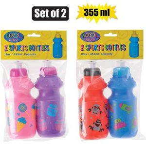 WATER-BOTTLES PL SPORTS 355ml SET-OF-2