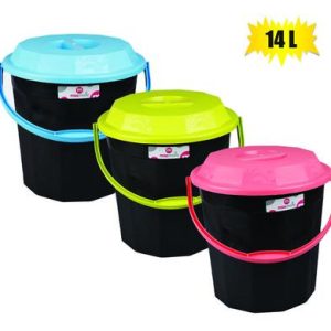 BUCKET PL 14L W/LID