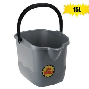 BUCKET PL OVAL 15L W/WHEELS