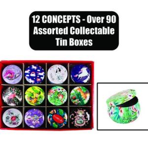 STORAGE TIN ROUND 6.5cm DIAMETRE ASSTD