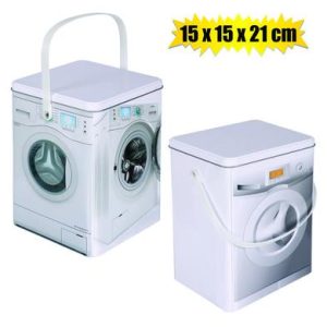 STORAGE TIN WASHING MACHINE 15x15x21cm
