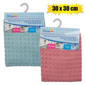 CLOTH MICROFIBRE CLEANING ASSTD 30x30cm
