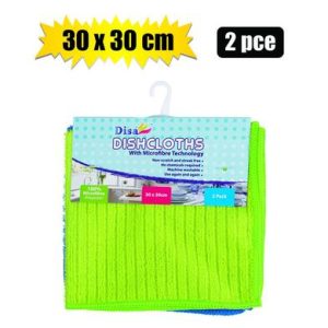 CLOTH MICROFIBRE 30x30cm 2PCE PLAIN