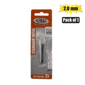 RUWAG DRILL-BIT HSS 2.0mmx40mm PACK 2