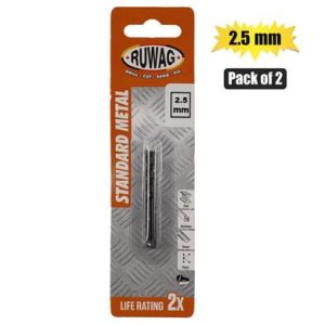 RUWAG DRILL-BIT HSS 2.50x43mm PACK 2