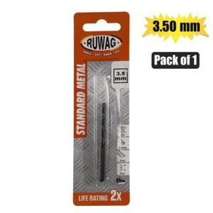 RUWAG DRILL-BIT HSS 3.50x53mm PACK 1
