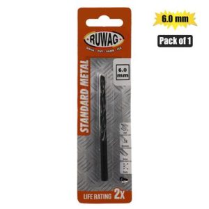 RUWAG DRILL-BIT HSS 6.0x101mm PACK 1
