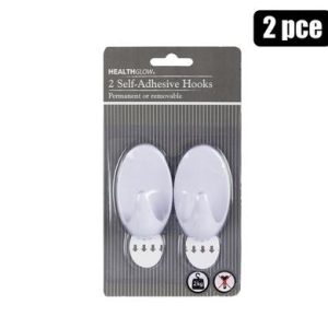 HOOK PL ADHESIVE OVAL 2PCE