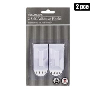 HOOK PL ADHESIVE RECTANGLE 2PCE