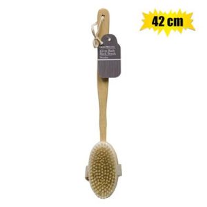 BATH BASICS BRISTLE BRUSH WDN HNDLE 42cm