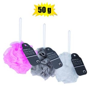 BATH SPONGE MESH W/ROPE 50g