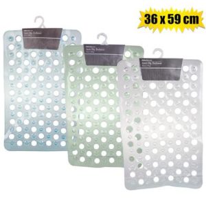 BATHMAT SILICONE ASSTD COLOURS 36x59cm