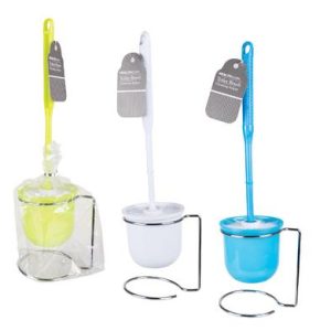 TOILET BRUSH W/STAND PL
