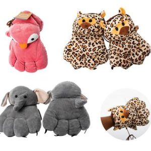GLOVES KIDS PLUSH ANIMAL 3-ASSTD