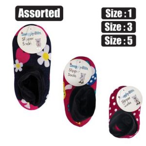 SOCKS SLIPPERS KIDS SIZE 11.5-4 ASSTD