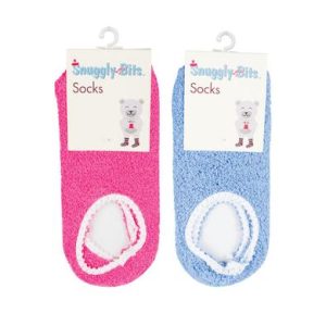 SOCKS INDOOR SLIPPER W/GRIP PLAIN COL