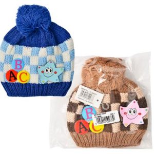 BEANIE KIDS ACR KNIT ANIMAL FACE ASSTD