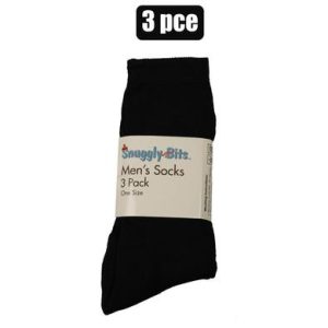 SOCKS MEN PLAIN BLACK 3PC