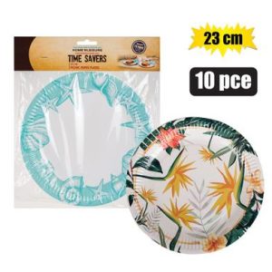 PICNIC PLATES PAPER 10PC ROUND ASST 23cm
