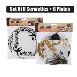 PICNIC PLATES & SERVIETTES PAPER SET-6