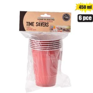 PICNIC CUPS PL 6PCE DISPOSABLE 450ml