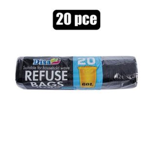 REFUSE BAG 20PC BLACK 750x950mm