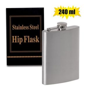 HIP-FLASK S/S 240ML COL-BOX