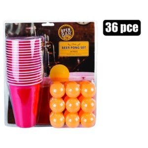 DRINKING GAME BEER PONG 18 CUPS + BALLS
