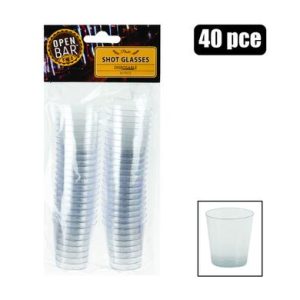 SHOT-GLASS PL DISPOSABLE 40PC 1OZ