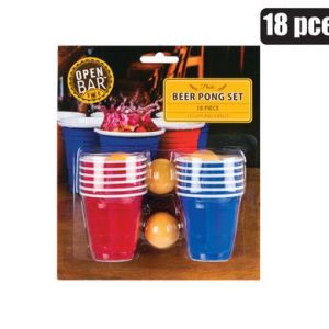 DRINKING GAME MINI BEER PONG 18PC