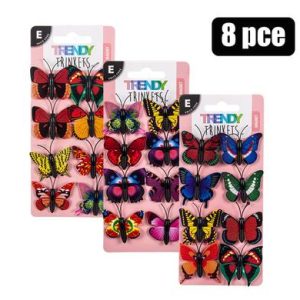 MAGNET PL BUTTERFLIES 8pc