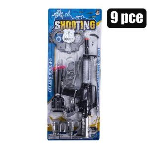 GUN RIFLE SUCTION DART SET 9pc