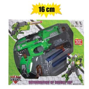 GUN TRANSFORM W/FOAM DARTS 16cm ASSTD