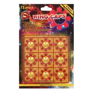 GUN REFILL CAPS 8 SHOT CARD OF 9