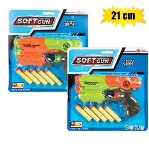 GUN FOAM DART BRIGHT 21cm, 6pc ASSTD