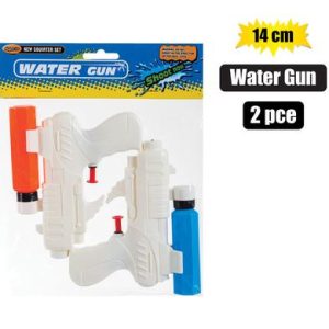 GUN WATER PISTOL PL 2PK 14cm