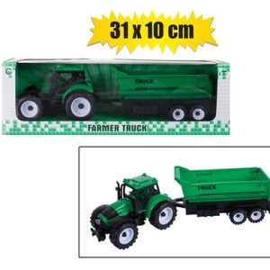 VEHICLE FARM TRACTOR SET GREEN 31x10cm