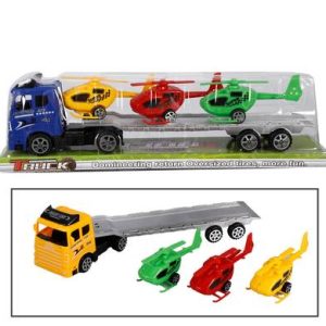 VEHICLE PLAYSET TRUCK & TRAILOR W/3HELIC
