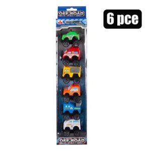 VEHICLE JEEP PULL BACK 6pcs ASSTD