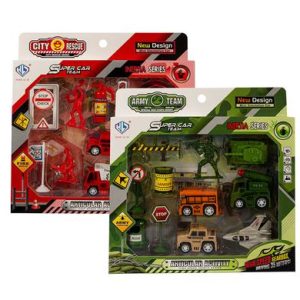 VEHICLE SET MILITARY & FIRE ASSTD