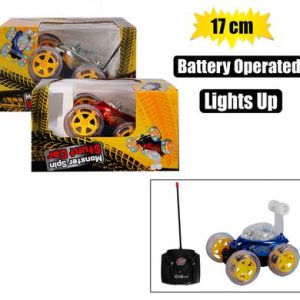 BATTERY OPERATED RC STUNT CAR MTL 17cm