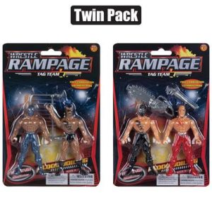 BOYS PLAYSET FIGURINE WRESTLER TWIN PK