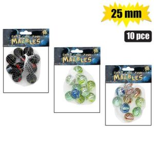 BOYS PLAYSET GAME MARBLES 25mm 10PC GOON