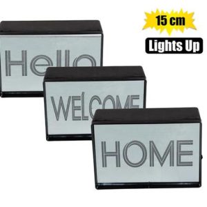 ORN LIGHT BOX W/WORDS 15CM ASSTD