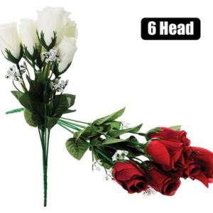FLOWER-BUNCH ROSE 6-HEAD ASSTD COL
