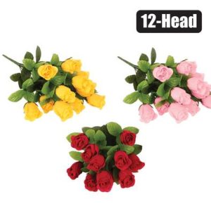 FLOWER-BUNCH ROSES 12-HEAD ASSTD-COL