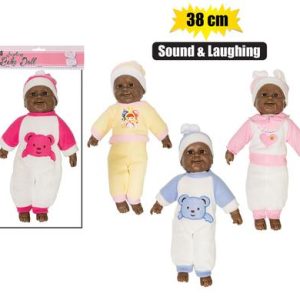 DOLL BABY ASSTD W/SOUND 38cm
