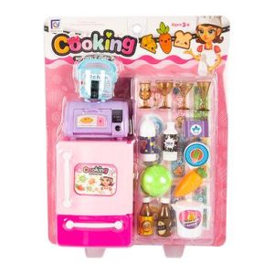 DOLL FASHION ACCESS FRIDGE & GROCERY SET
